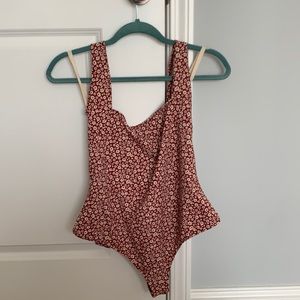 Free People flowered bodysuit